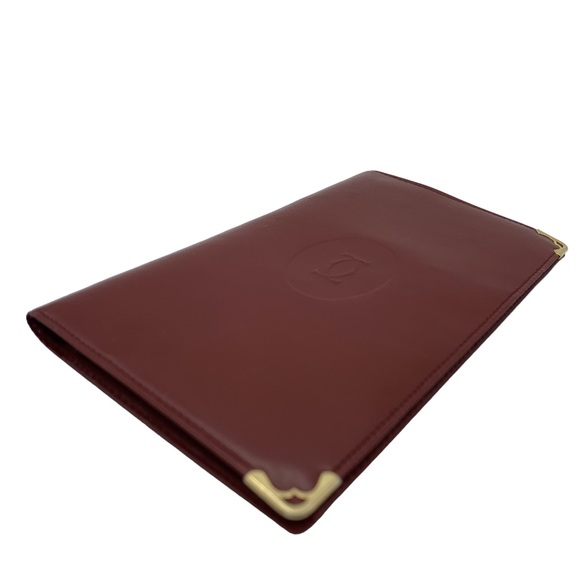Cartier Bi-Fold Long Wallet in Burgundy - Picture 2 of 10